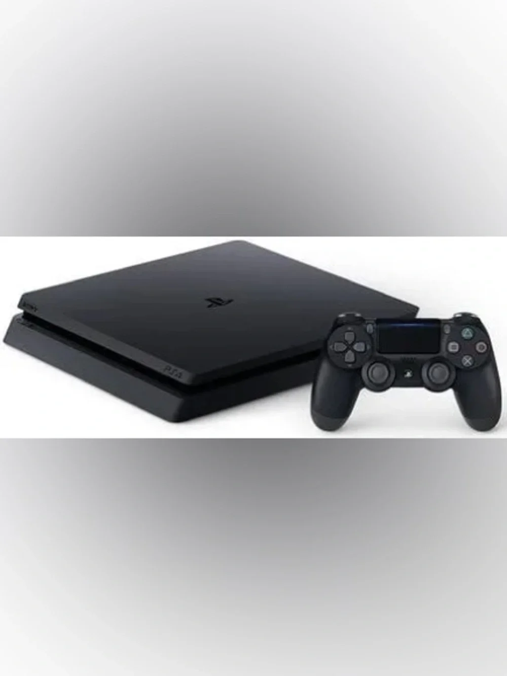 Sony Black PlayStation Slim Console with white Controller (back is missing)